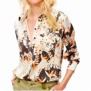 Free People Under The Palms Shirt Tropical Print